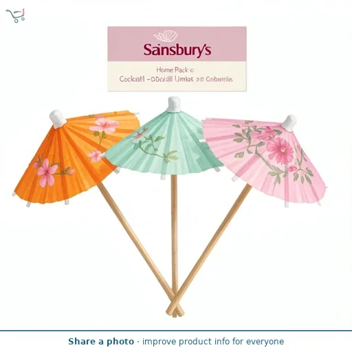 Sainsbury's Home Pack of 20 Cocktail Umbrellas