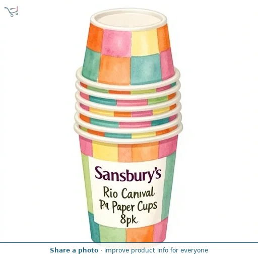 Sainsbury's Home Rio Carnival Paper Cups 8pk