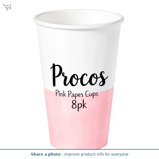 Procos Pink Paper Cups 8pk