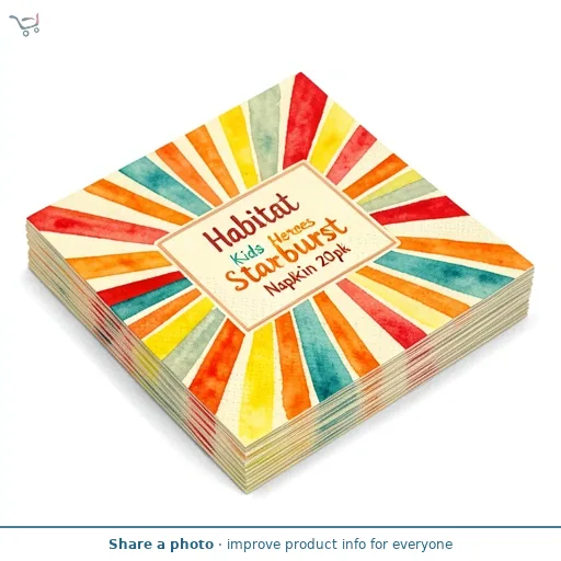 Habitat Kids Heroes Starburst Napkin 20pk