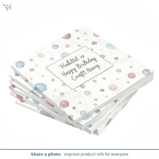Habitat Pack of 10 Happy Birthday Confetti Napkin