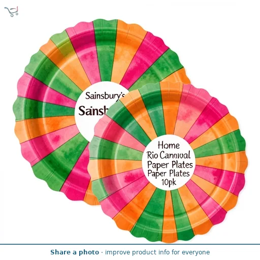 Sainsbury's Home Rio Carnival Paper Plates 10pk