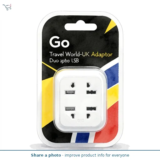 Go Travel World-UK Adaptor Duo USB
