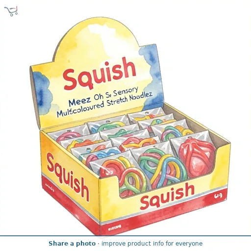 Squish Meez Oh So Sensory Multicoloured Stretch Noodlez