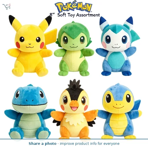 Pokemon 8" Soft Toy Assortment