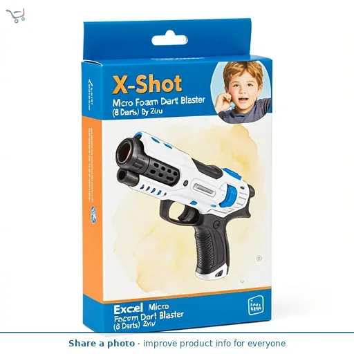 X-Shot Excel Micro Foam Dart Blaster (8 Darts) By Zuru