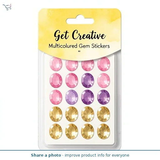 Get Creative Multicoloured Gem Stickers
