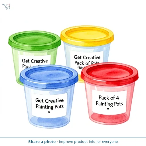 Get Creative Pack of 4 Painting Pots