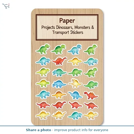 Paper Projects Dinosaurs, Monsters & Transport Stickers