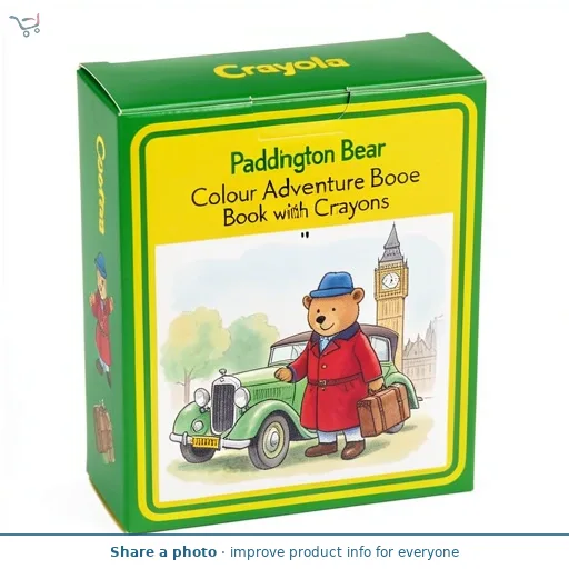 Crayola Paddington Bear Colour Adventure Book with Crayons