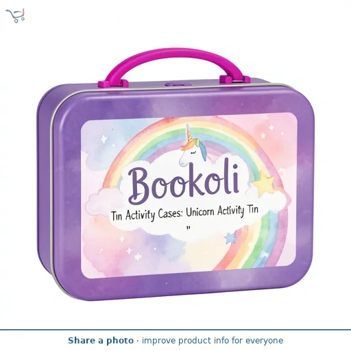 Bookoli Tin Activity Cases: Unicorn Activity Tin