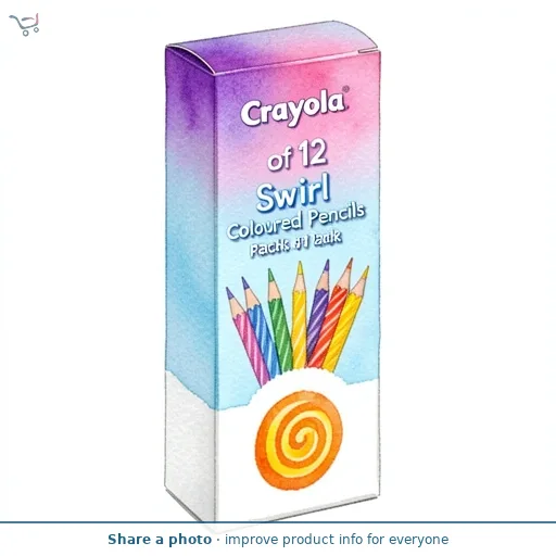 Crayola Pack of 12 Swirl Coloured Pencils