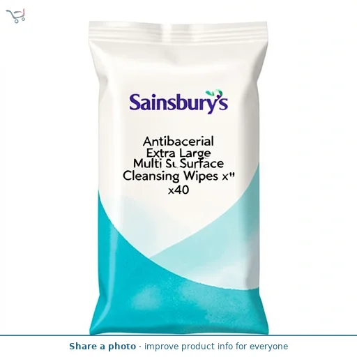 Sainsbury's Antibacterial Extra Large Multi Surface Cleansing Wipes x40