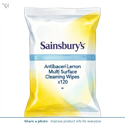 Sainsbury's Antibacterial Lemon Multi Surface Cleaning Wipes x120