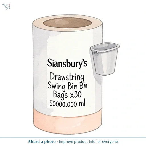 Sainsbury's Drawstring Swing Bin Bags x30 50L