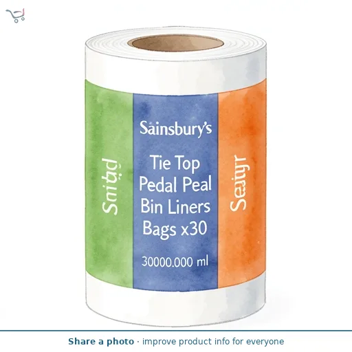 Sainsbury's Tie Top Pedal Bin Liners Bags x30 30L