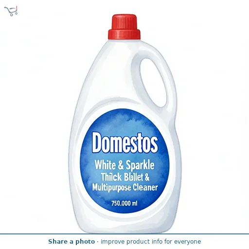 Domestos White & Sparkle Thick Bleach Toilet & Multipurpose Cleaner 750ml