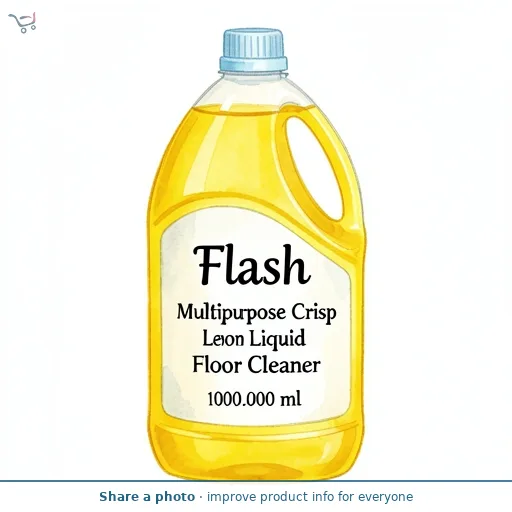 Flash Multipurpose Crisp Lemon Liquid Floor Cleaner 1L