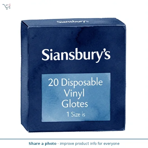 Sainsbury's 20 Disposable Vinyl Gloves 1 Size