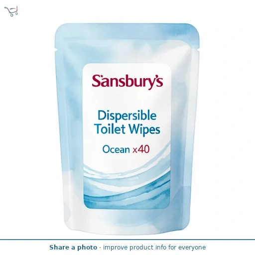 Sainsbury's Dispersible Toilet Wipes, Ocean x40