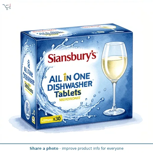 Sainsbury's All In One Dishwasher Tablets, Lemon x30