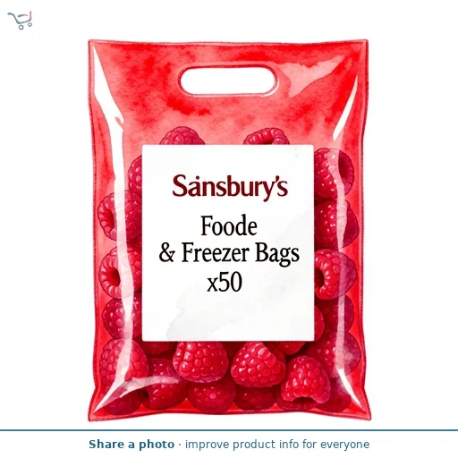 Sainsbury's Medium Tie Handle Food & Freezer Bags x50