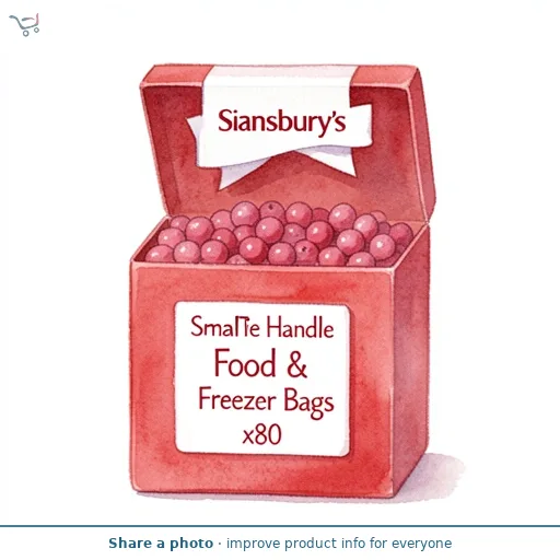 Sainsbury's Small Tie Handle Food & Freezer Bags x80