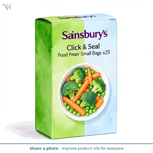 Sainsbury's Click & Seal Food Freezer Small Bags x25