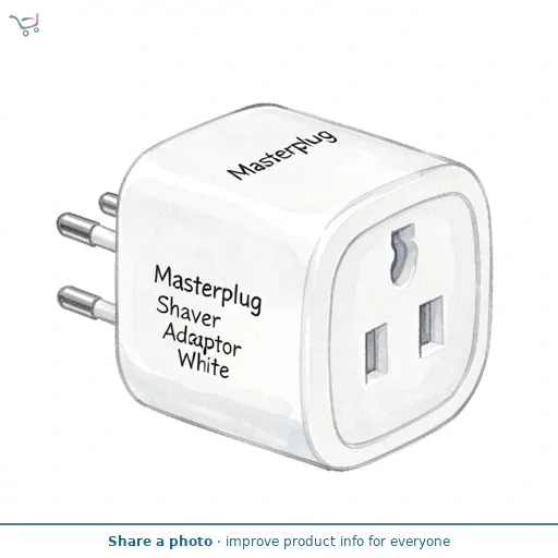 Masterplug Shaver Adaptor White