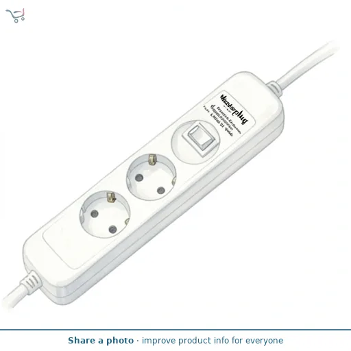 Masterplug 4 Socket 2m Extension Lead Individual Switches and LED - White