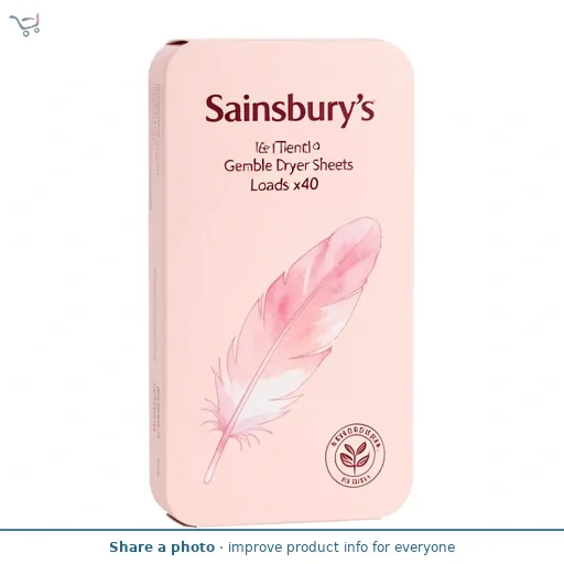 Sainsbury's Gentle Tumble Dryer Sheets Loads x40