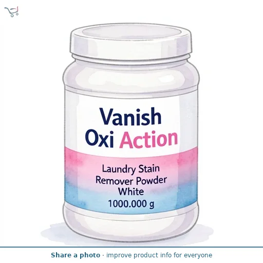Vanish Oxi Action Laundry Stain Remover Powder White 1kg
