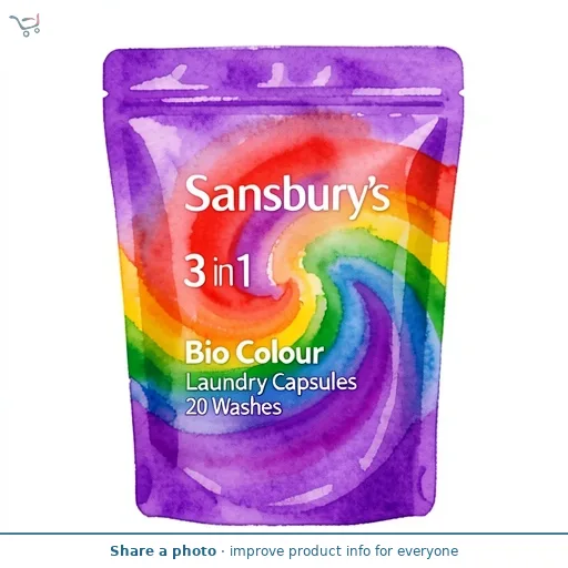 Sainsbury's 3 in 1 Bio Colour Laundry Capsules 20 Washes