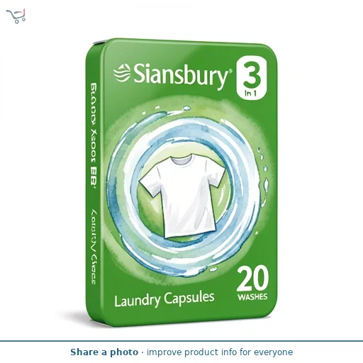 Sainsbury's 3 in 1 Bio Laundry Capsules 20 Washes