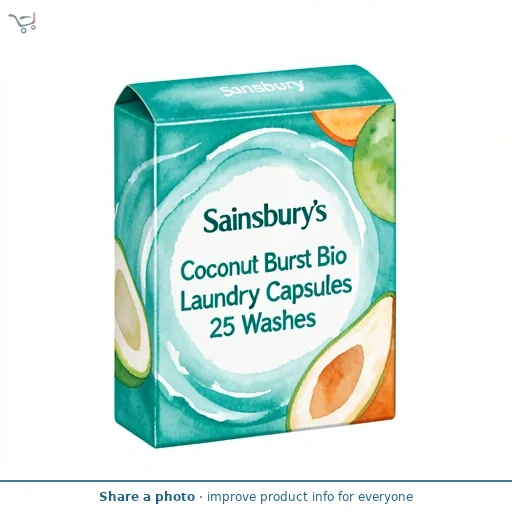 Sainsbury's Coconut Burst Bio Laundry Capsules 25 Washes