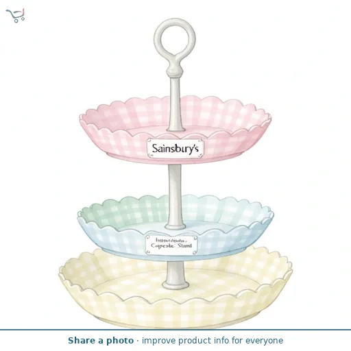 Sainsbury's Home Gingham Cupcake Stand