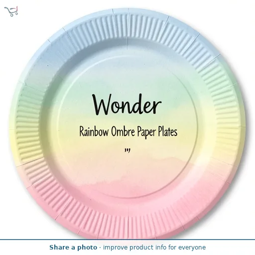 Wonder Rainbow Ombre Paper Plates
