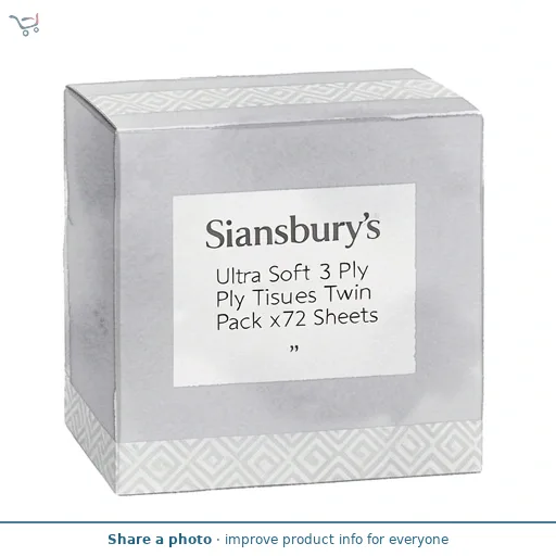 Sainsbury's Ultra Soft 3 Ply Tissues Twin Pack x72 Sheets