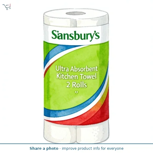 Sainsbury's Ultra Absorbent Kitchen Towel 2 Rolls