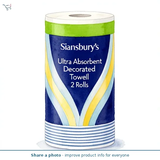 Sainsbury's Ultra Absorbent Decorated Kitchen Towel 2 Rolls