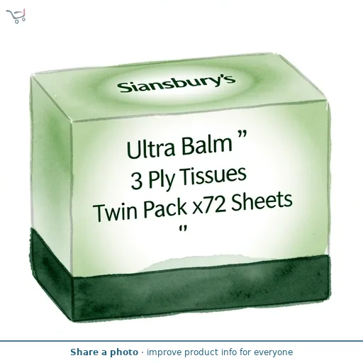 Sainsbury's Ultra Balm 3 Ply Tissues Twin Pack x72 Sheets