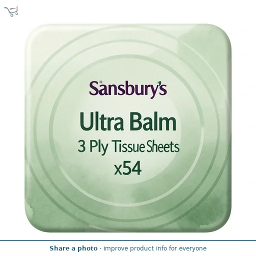 Sainsbury's Ultra Balm Lotioned 3 Ply Tissue Sheets x54