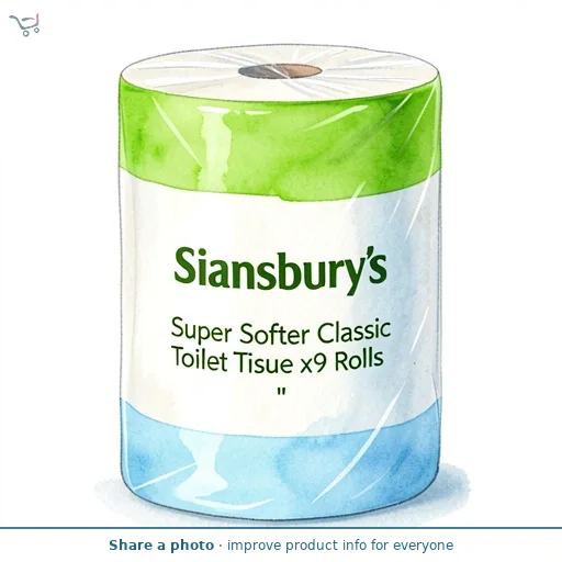 Sainsbury's Super Softer Classic Toilet Tissue x9 Rolls