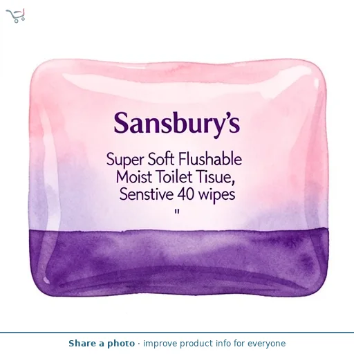 Sainsbury's Super Soft Flushable Moist Toilet Tissue, Sensitive 40 Wipes