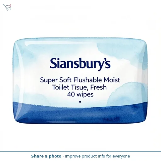 Sainsbury's Super Soft Flushable Moist Toilet Tissue, Fresh 40 wipes