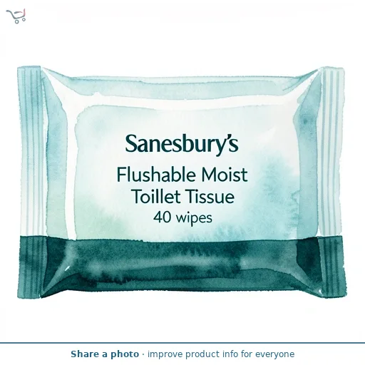 Sainsbury's Super Soft Flushable Moist Toilet Tissue, Coconut 40 Wipes