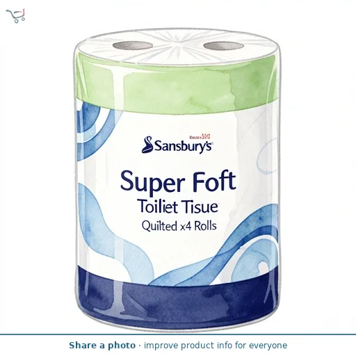Sainsbury's Super Soft Toilet Tissue, Quilted x4 Rolls