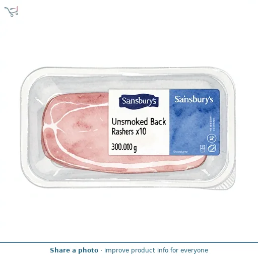 Sainsbury's Unsmoked Back Bacon Rashers x10 300g