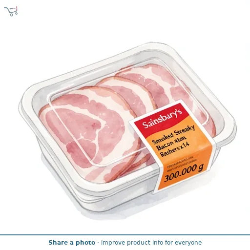 Sainsbury's Smoked Streaky Bacon Rashers x14 300g