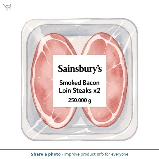 Sainsbury's Smoked Bacon Loin Steaks x2 250g